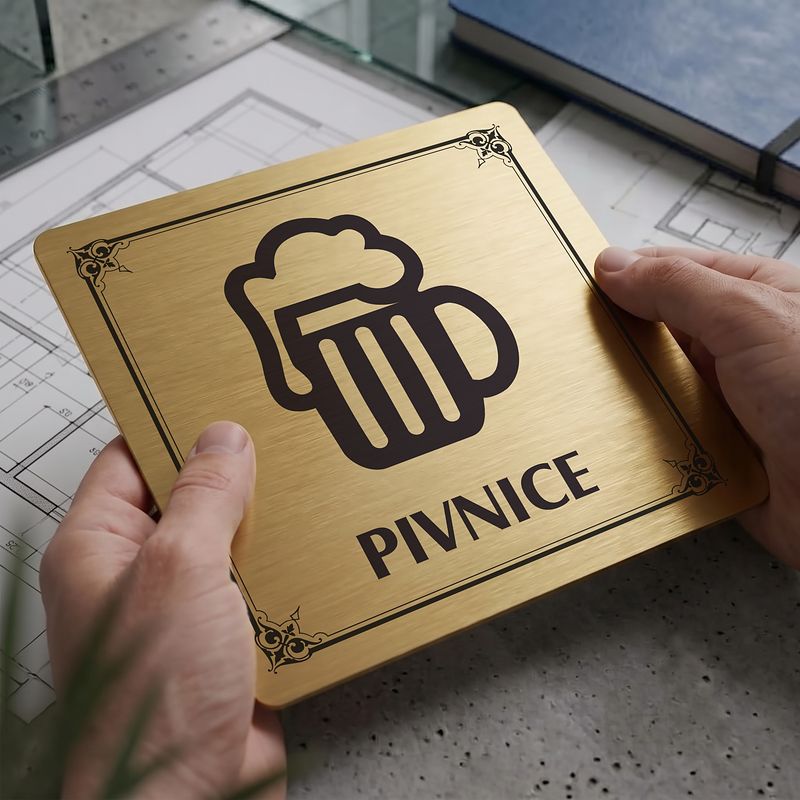 Pivnice, 100x100mm, zlatá, Nebraska