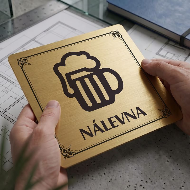Nálevna, 118x118mm, zlatá, Nebraska