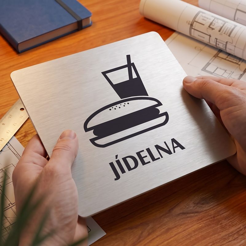 Jídelna, 118x118mm, stříbrná, Nevada