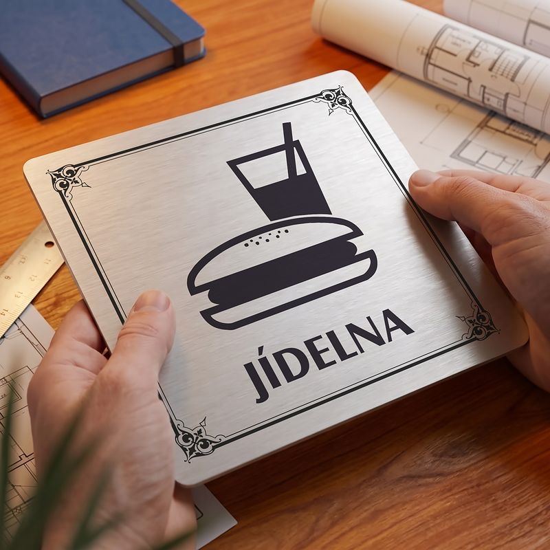 Jídelna, 118x118mm, stříbrná, Nebraska