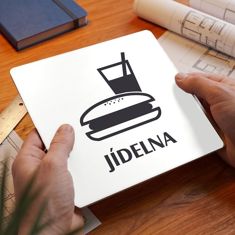 Jídelna, 118x118mm, bílá, Nevada