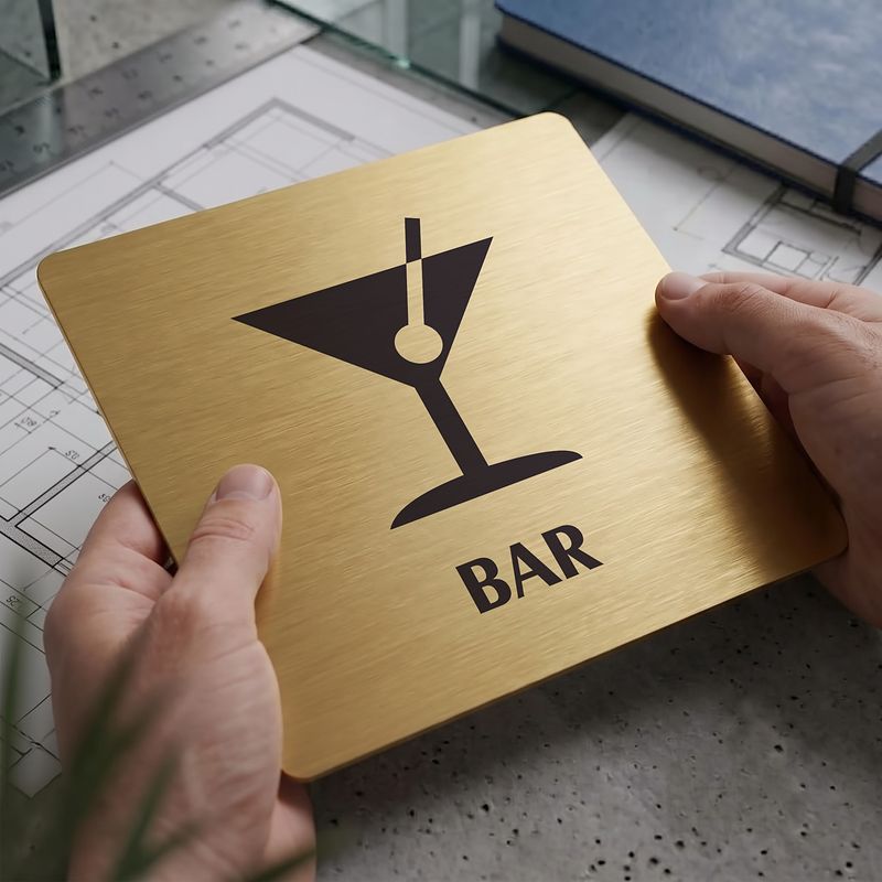 Bar, 80x80mm, zlatá, Nevada