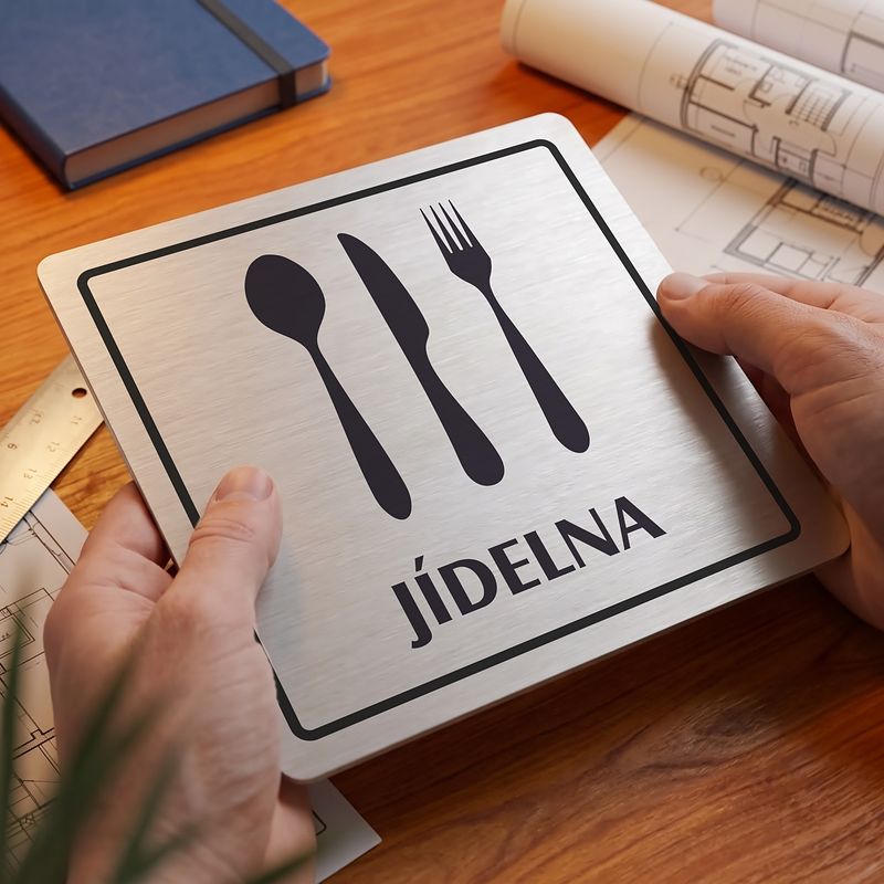 Jídelna, 118x118mm, stříbrná, Arizona