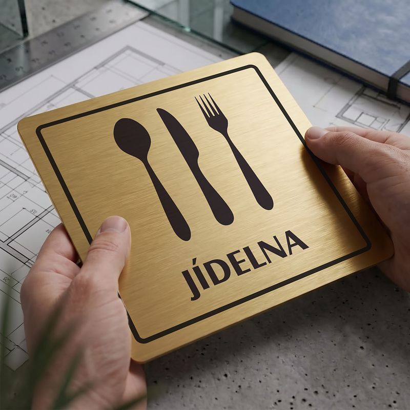 Jídelna, 80x80mm, zlatá, Arizona
