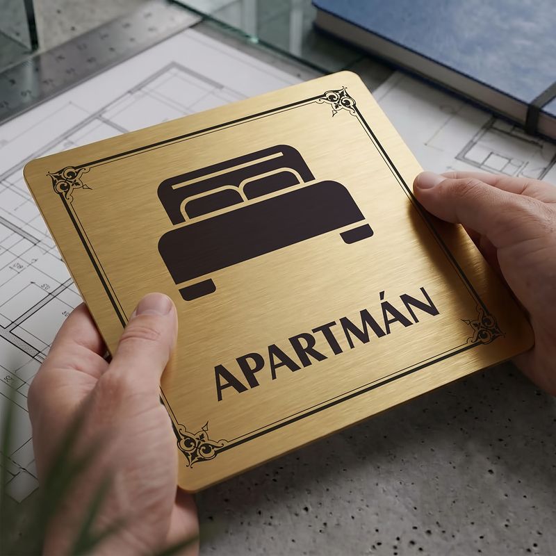 Apartmán, 80x80mm, zlatá, Nebraska