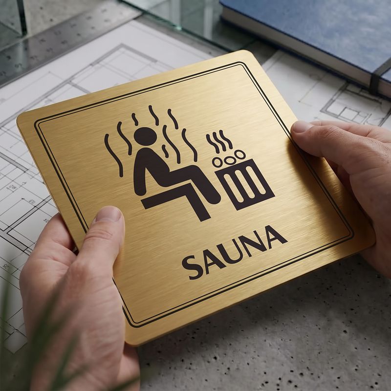 Sauna, 100x100mm, zlatá, Utah