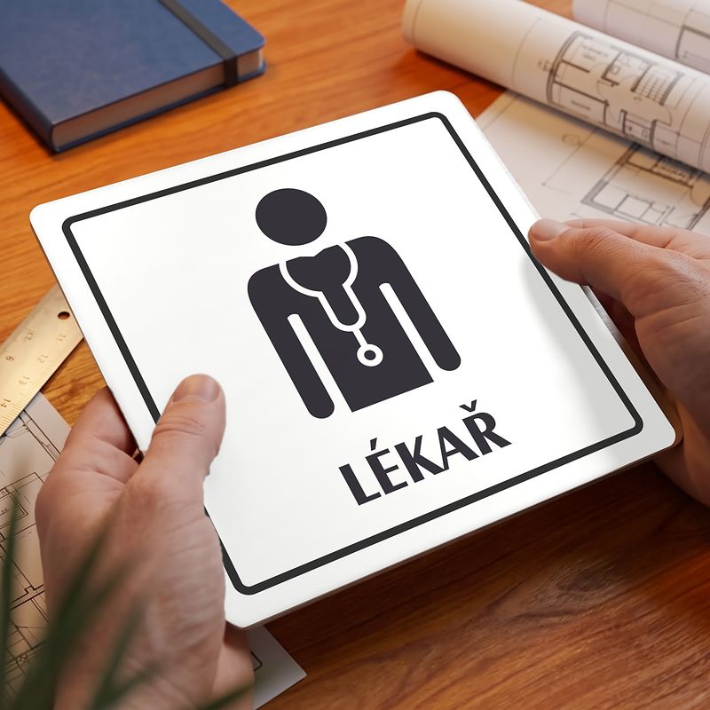 Lékař, 100x100mm, bílá, Arizona