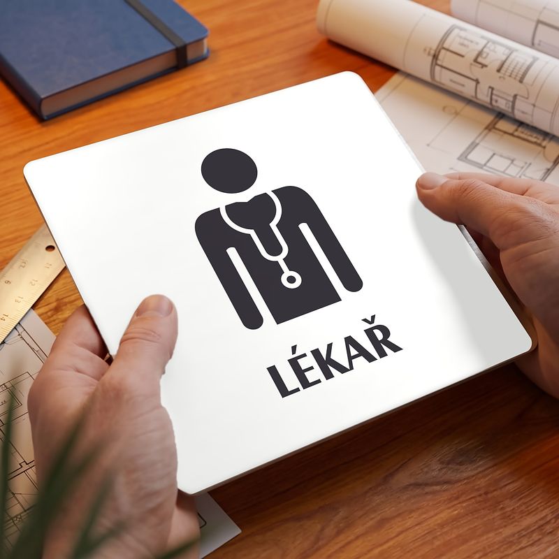 Lékař, 148x148mm, bílá, Nevada