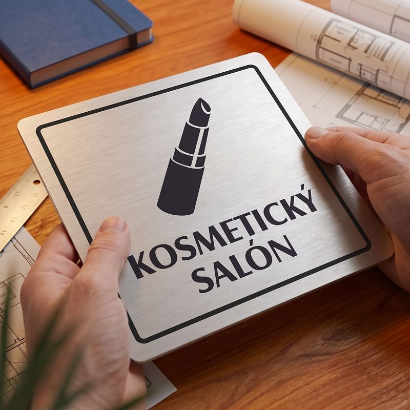Kosmetický salón, 80x80mm, stříbrná, Arizona