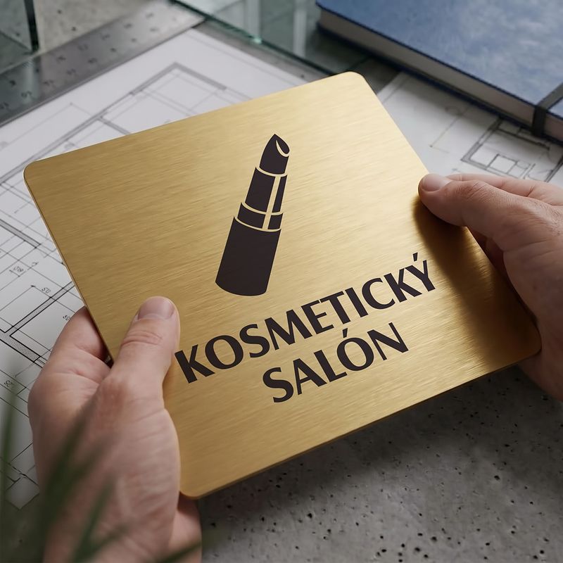 Kosmetický salón, 118x118mm, zlatá, Nevada