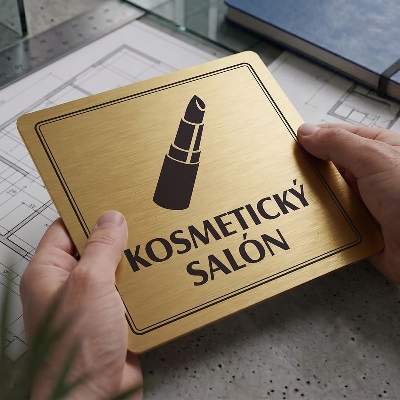 Kosmetický salón, 148x148mm, zlatá, Utah