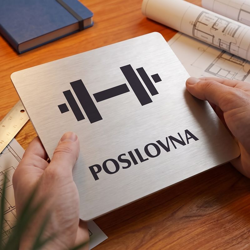 Posilovna, 118x118mm, stříbrná, Nevada