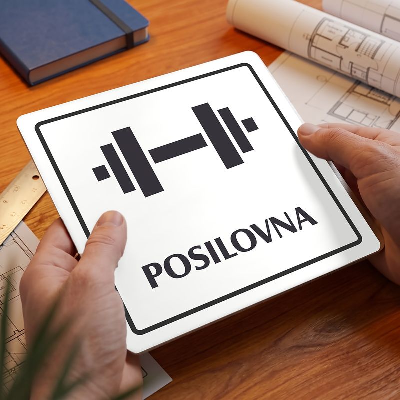 Posilovna, 80x80mm, bílá, Arizona