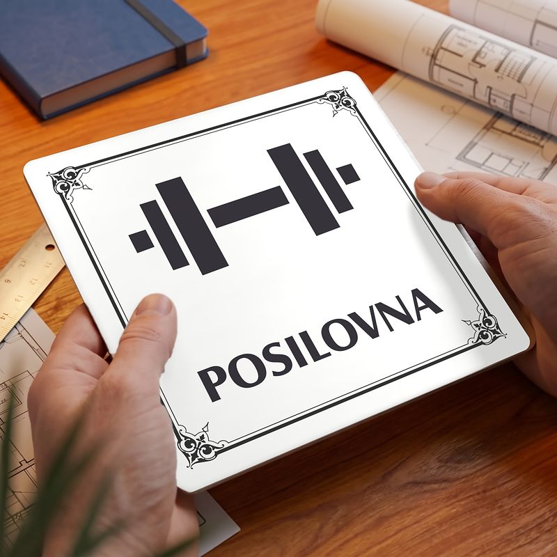 Posilovna, 80x80mm, bílá, Nebraska