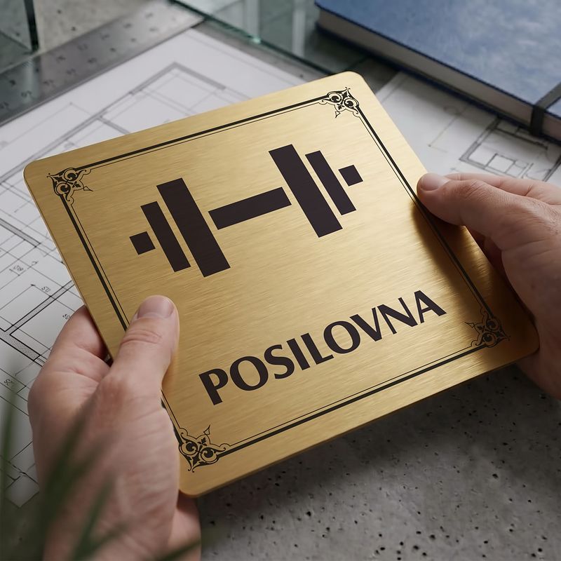 Posilovna, 118x118mm, zlatá, Nebraska