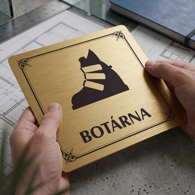 Botárna, 148x148mm, zlatá, Nebraska