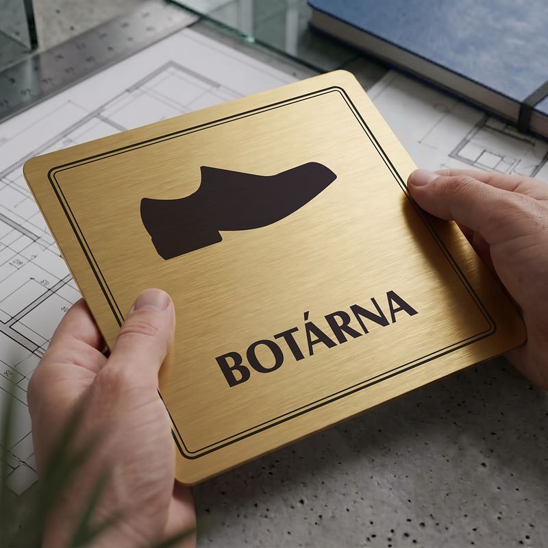 Botárna, 80x80mm, zlatá, Utah