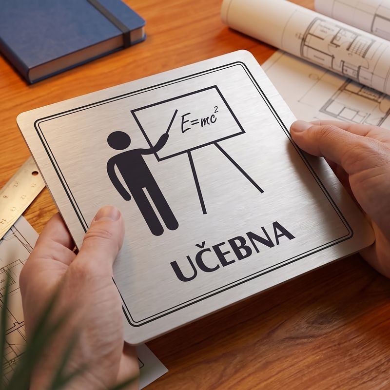Učebna, 100x100mm, stříbrná, Utah