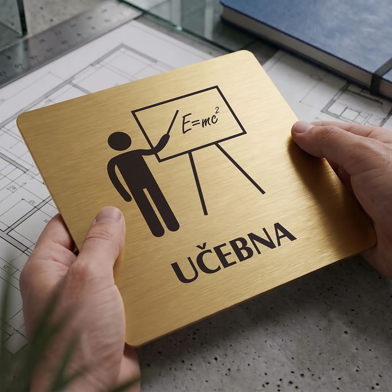Učebna, 80x80mm, zlatá, Nevada
