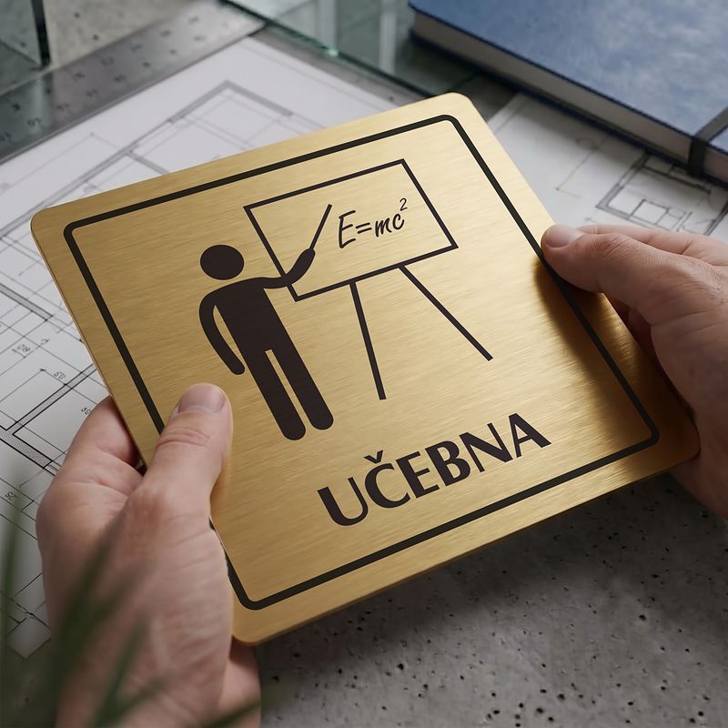 Učebna, 80x80mm, zlatá, Arizona