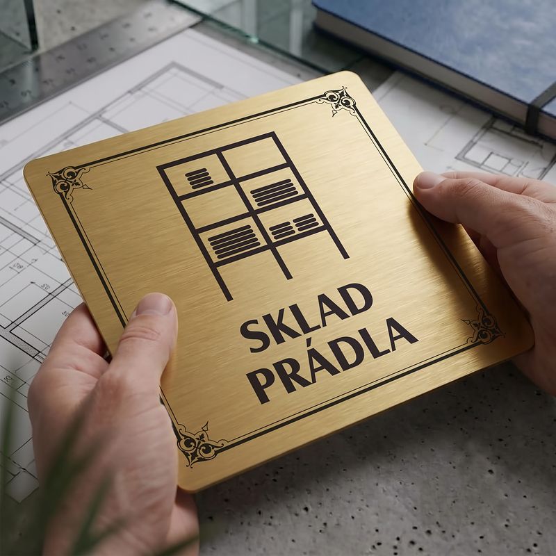 Sklad prádla, 148x148mm, zlatá, Nebraska