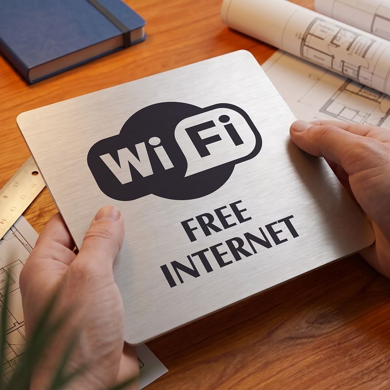 Free internet, 100x100mm, stříbrná, Nevada
