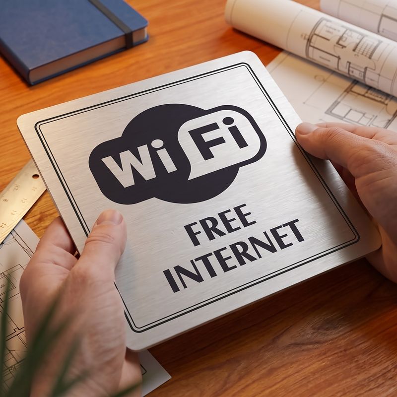 Free internet, 118x118mm, stříbrná, Utah