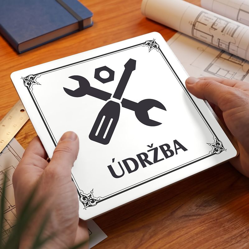 Údržba, 80x80mm, bílá, Nebraska