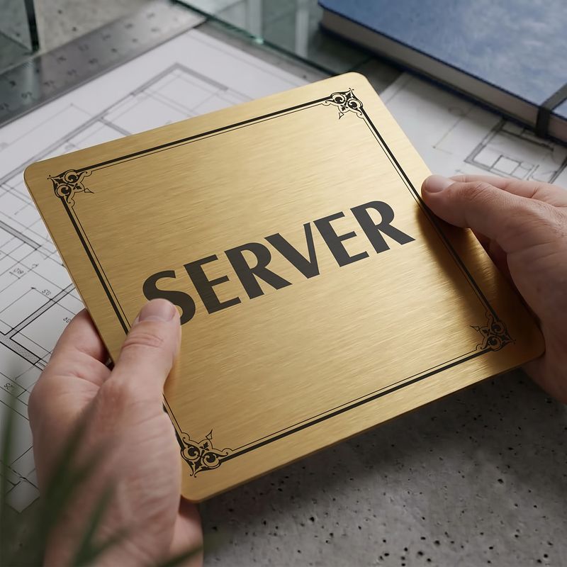 Server, 80x80mm, zlatá, Nebraska