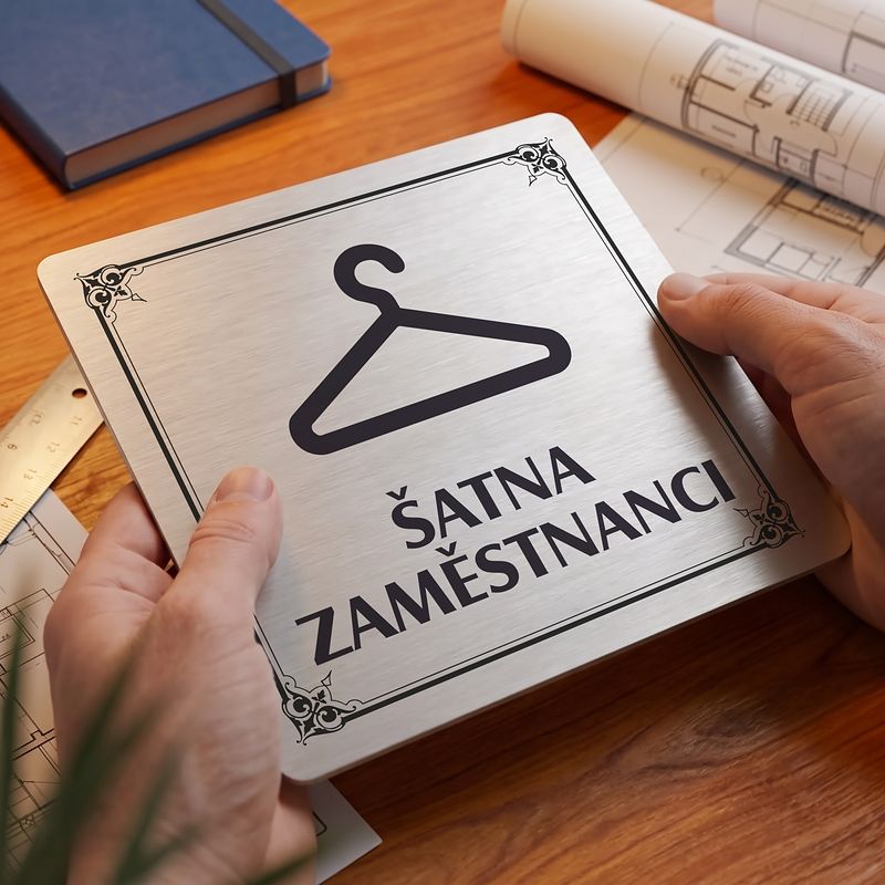 Šatna zaměstnanci, 100x100mm, stříbrná, Nebraska