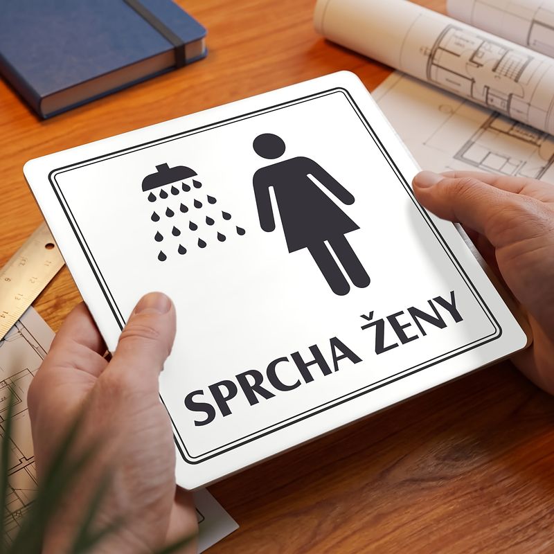 Sprcha ženy, 148x148mm, bílá, Utah