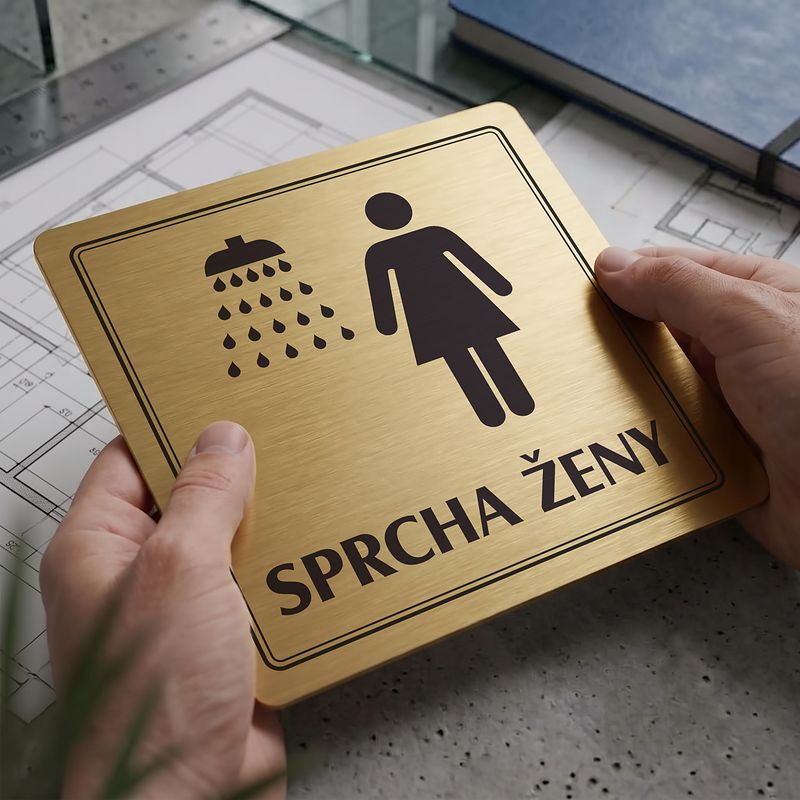 Sprcha ženy, 148x148mm, zlatá, Utah