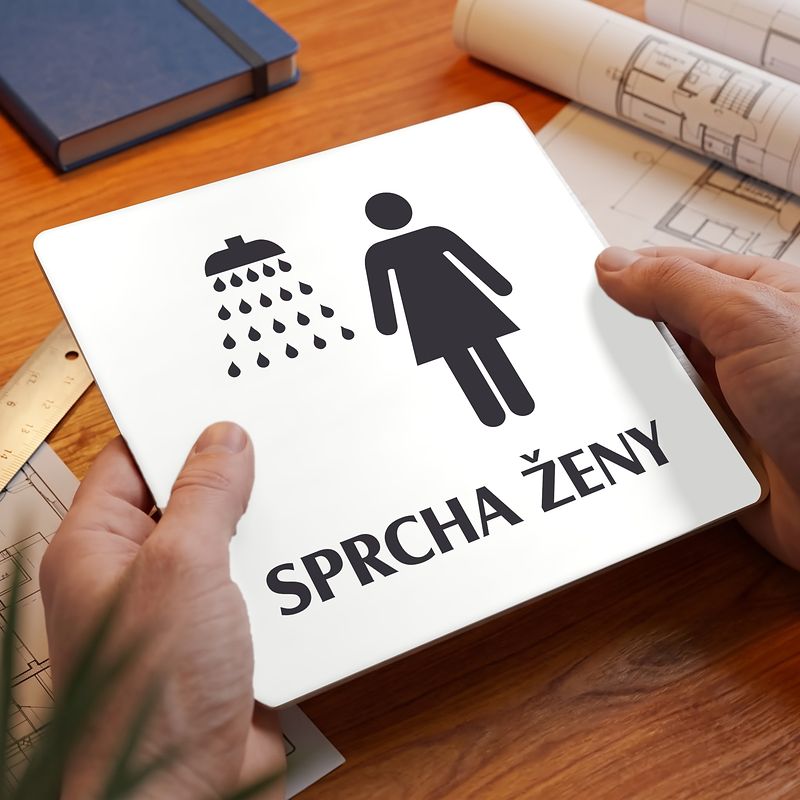 Sprcha ženy, 100x100mm, bílá, Nevada