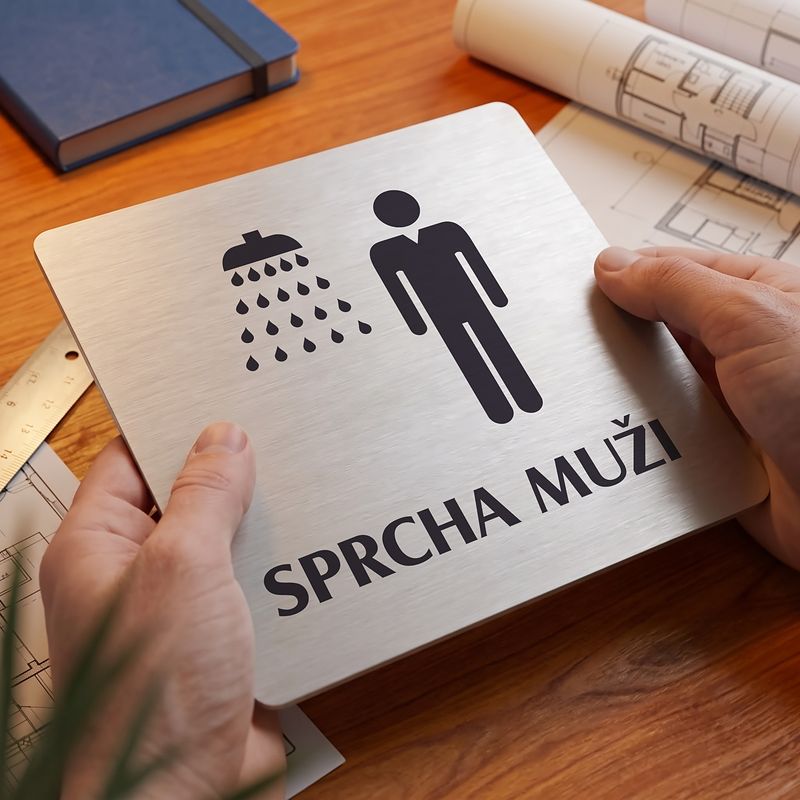Sprcha muži, 148x148mm, stříbrná, Nevada