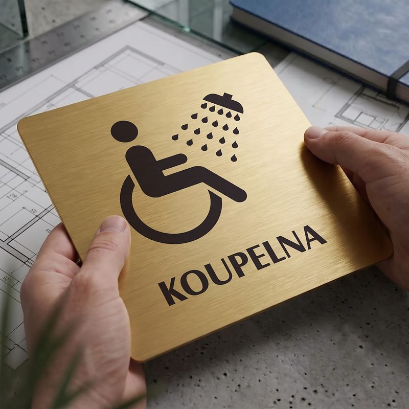 Koupelna, 118x118mm, zlatá, Nevada