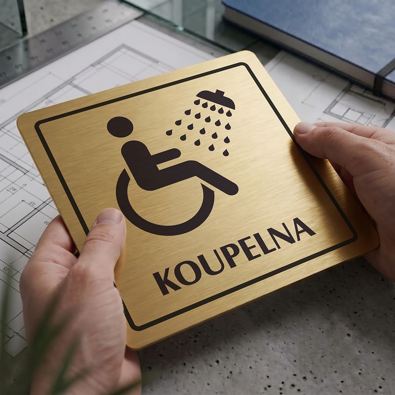 Koupelna, 100x100mm, zlatá, Arizona