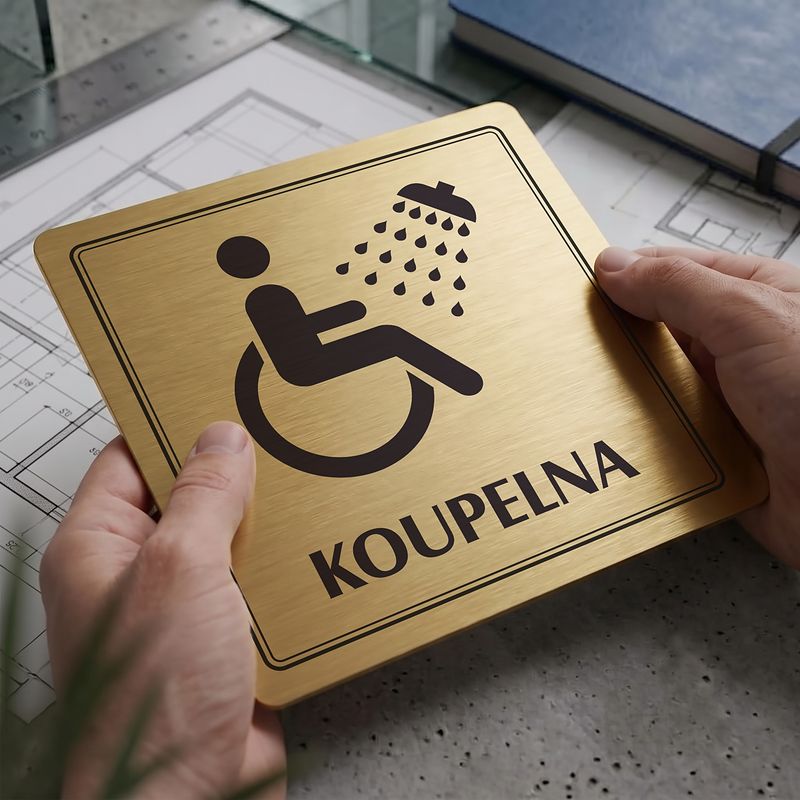 Koupelna, 118x118mm, zlatá, Utah