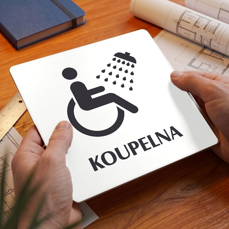 Koupelna, 80x80mm, bílá, Nevada