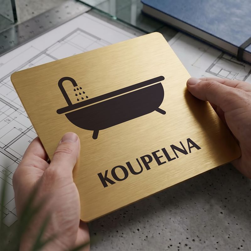 Koupelna, 118x118mm, zlatá, Nevada