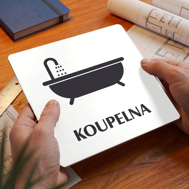 Koupelna, 80x80mm, bílá, Nevada