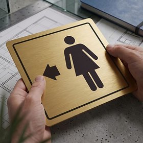 Piktogram WC ženy vlevo
