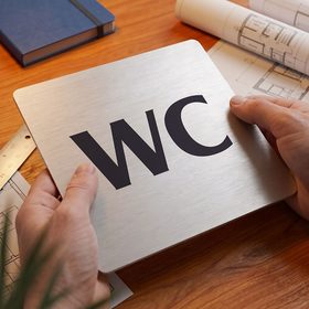 WC, 148x148mm, stříbrná, Nevada