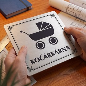Piktogram Kočárkárna s textem
