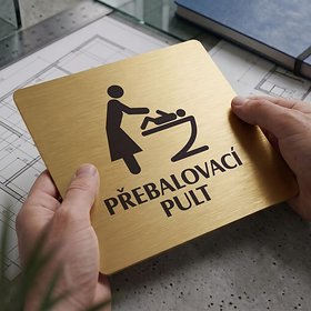 Piktogram Přebalovací pult s textem