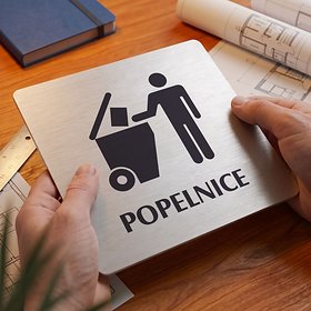 Piktogram Popelnice s textem