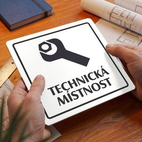 Technická místnost, 80x80mm, bílá, Arizona