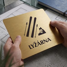 Piktogram Lyžárna s textem