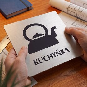Kuchyňka, 80x80mm, stříbrná, Nevada