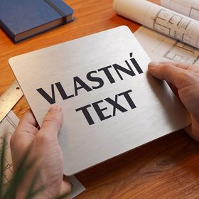 Váš text, 80x80mm, stříbrná, Nevada