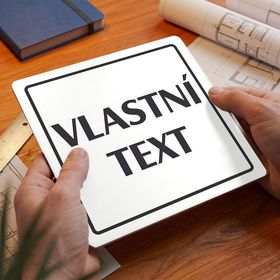 Váš text, 148x148mm, bílá, Arizona